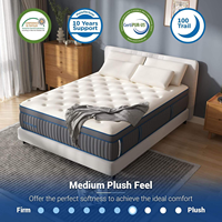 Matelas hybride européen de luxe de haute qualité, convertible, en mousse à mémoire de forme gel, pour hôtels, écoles, hôpitaux et chambres