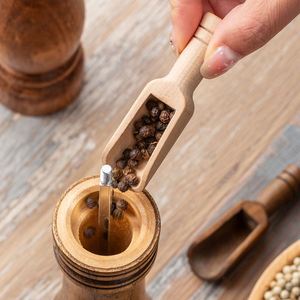ที่ตักเกลือขนาดเล็กด้ามไม้ ช้อนตักนมผง กาแฟ ช้อนตักเครื่องปรุงรส ช้อนทำครัว - Product Image 4