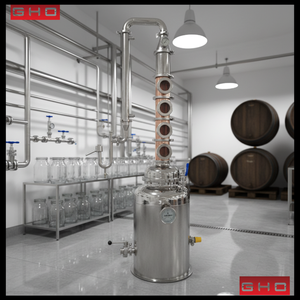 Equipo de Destilación de Vodka Semiautomático de la Serie Minin, Olla de Destilación de Cobre y Acero Inoxidable para Licores Caseros - Product Image 3