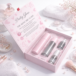 Caja de Empaque Cosmético de Lujo Personalizada, Caja Rígida en Forma de Libro con Inserto para Productos de Belleza, Logotipo Personalizado, Directo de Fábrica - Product Image 5