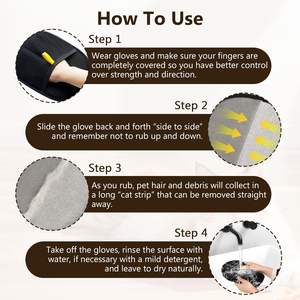 Guantes Reutilizables para Eliminar Pelo de Mascotas, Estilo Manual, para Eliminar Pelo de Perro y Gato del Sofá, Rodillo Quitapelusas - Product Image 4