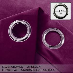 Œillets occultants 100% polyester, 1 pièce, rideaux en tissu velours pour fenêtre de chambre à coucher, salon et chambre à coucher - Product Image 5