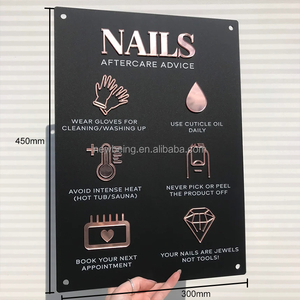 Personnalisé 3D Perspex Acrylique Logo d'entreprise Conseil après soin des ongles Plaque murale pour Studio de beauté Décor de Salon Manucure Magasin Pla - Product Image 6