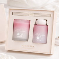 Coffret Cadeau Luxe Bougie Parfumée et Diffuseur à Bâtonnets – Coffret Cadeau Diffuseur et Bougie