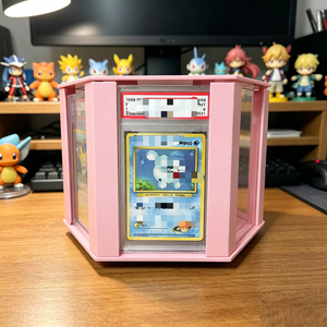 Popular Design Modern Rotating Acrylic Display <b>Stand</b> Custom Easy Assembly Trading Card Grading Slab For <b>Desktop</b> Display - Product Image 4