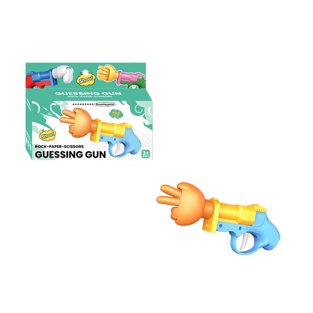 Hot Sale Custom Wholesale Rock Paper Scissors Gun Classic Party Battle Interactive Toys Novelty Guessing Fist Gun for Parties