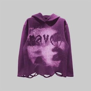 Sweat-shirts à capuche unisexes pour l'hiver 2025, fermeture éclair, poids lourd, 400 g, coton/polyester, surdimensionné, décontracté, uni, délavé, pour hommes - Product Image 4