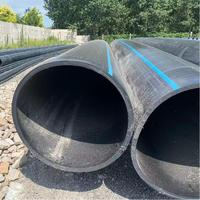 Tuyau en PEHD PE100 pour l'alimentation en eau potable 160-600 mm, tuyau de pression en polyéthylène SDR11 SDR17 norme EN12201