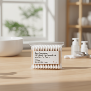 Bâtonnets de coton de haute qualité 500 pièces Soins quotidiens de la peau Tous types de peau - Product Image 3