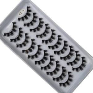 Crea tu propia marca, 10 pares de pestañas vegana, naturales, hechas a mano, 5d, desgastadas, falsas - Product Image 1