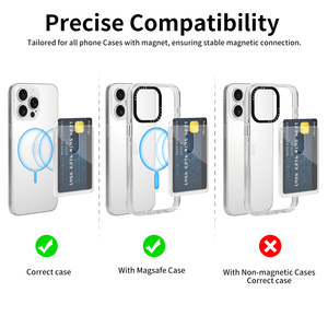 Funda magnética mayorista para teléfono con tarjetero trasero, soporte personalizado de PC rígido acrílico transparente esmerilado para <span class=keywords><strong>iPhone</strong></span> 17 18 16 15 - Product Image 6