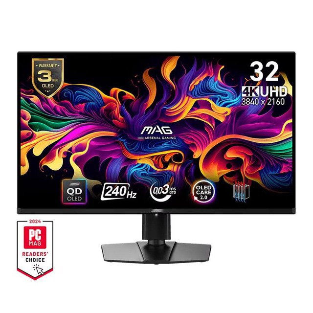 MAG 321UPX QD-OLED Monitor 31.5-inch 4K240Hz Display Quantum Dot QD-OLED 0.03ms HDR400 Gaming and Esports Display
