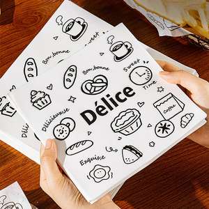 Papier d'emballage pour sandwichs, de qualité alimentaire, résistant à la graisse, avec logo imprimé personnalisé en gros, pour aliments, hamburgers, poulet frit, frites - Product Image 3