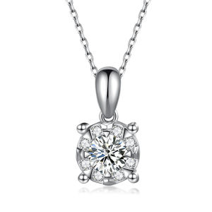Pendentifs en forme de diamant naturel solide en or 18 carats de haute qualité chrétien certifié GIA rhodium pour cadeau de la Saint-Valentin pour - Product Image 1