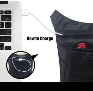 حقيبة ظهر لركوب الدراجات ملحق CE ROHS سترة عاكسة بوليمر الخفافيش التحكم عن بعد مؤشر اتجاه ركوب سترة عاكسة LED - Product Image 4