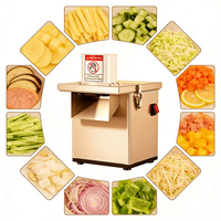 Cortadora de Verduras y Patatas Comercial Compacta Henan, Motor de 6.2 kg, 220V, Bajo Ruido, para Pequeños Bistrós, Camiones de Comida, Procesamiento de Frutas