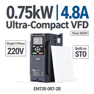 Convertidor de Frecuencia Variable Industrial Trifásico de Alto Rendimiento de 750W 220V con RS485, Variador de CA para Compresor y Motor de CA - Product Image 1