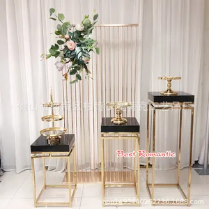 1 pcs Wedding props flower stand golden iron flower stand wedding home decoration ornaments