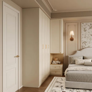 Armoire de chambre moderne en bois de fabrication chinoise avec <span class=keywords><strong>5</strong></span>+ tiroirs, grande capacité, autoportante, écologique, organisateur de vêtements blanc - Product Image 4