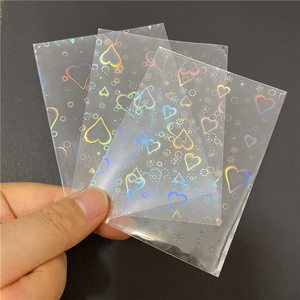 Fundas holográficas con forma de corazón para tarjetas, Protector de tarjetas para Kpop/Idol/TCG/CCG, tamaño estándar - Product Image 1