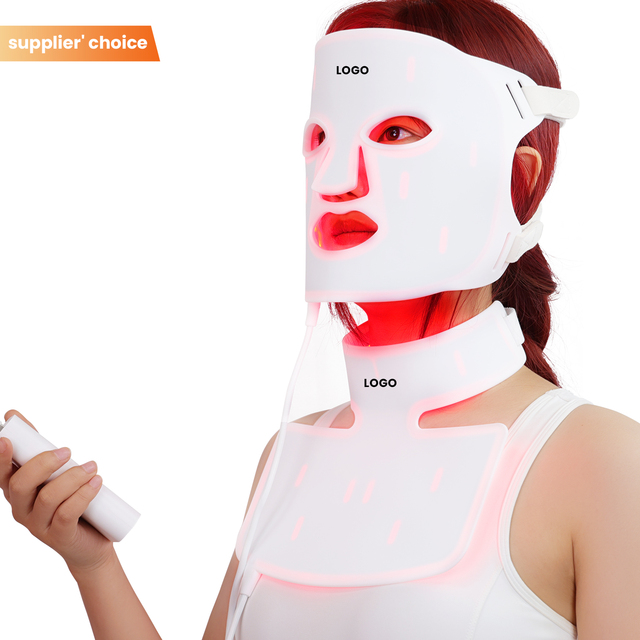 New Hot-Seller Silicone Beauty Mask TLM200-K with 510K Certificates Face & Neck Mask Home Spa Clinic LED Light Therapy Mask