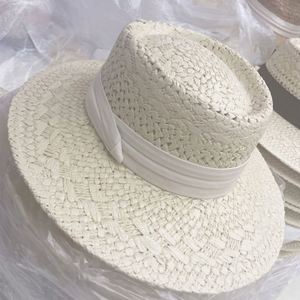 Fashion Elegant Wide Brim Women Unisex Beach <b>Hats</b> Summer Wholesale <b>Flat</b> Top Luxury Straw <b>Hat</b> - Product Image 6
