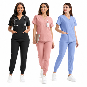 Tenue d'infirmière blanche pour hôpital, ensemble de blouses médicales en tissu extensible tissé, personnalisable, anti-humidité pour les longues journées des médecins - Product Image 3