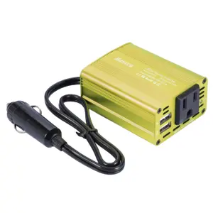 150W Car Power Inverter Charger 12V DC To 110V AC Converter With 2.1A Dual USB Car Charger