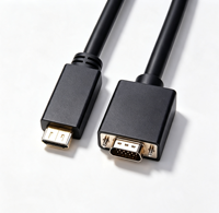 Cable Adaptador VGA Macho-Macho Chapado en Oro de 1.8m 1080P con Sincronización de Audio para Monitor de PC, Proyector y TV