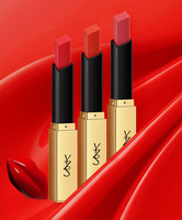 Nouveau brillant à lèvres mat Golden Tube pas facile à estomper ne pas tacher tasse or mince velours Mousse rouge à lèvres