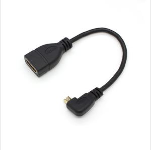 Adaptateur de câble <span class=keywords><strong>Micro</strong></span> <span class=keywords><strong>HDMI</strong></span> <span class=keywords><strong>vers</strong></span> <span class=keywords><strong>HDMI</strong></span> mâle <span class=keywords><strong>vers</strong></span> femelle à angle droit/gauche plaqué or au prix d'usine, prise en charge 1080P - Product Image 2