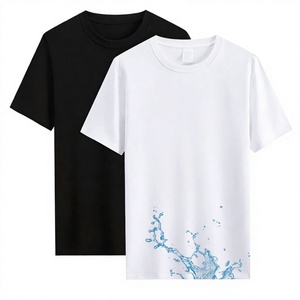 Camiseta de malla transpirable para hombre, manga corta, cuello redondo, tejida, informal, con logo personalizado - Product Image 4