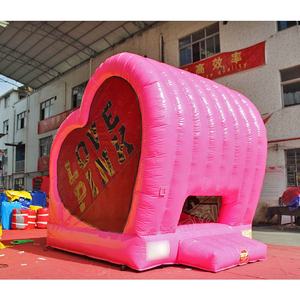 Château gonflable de mariage en forme de cœur rose, château gonflable pour sauter, maison de saut pour la vente - Product Image 4