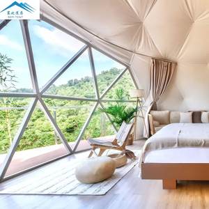 Quảng Châu nhà máy tùy chỉnh khách sạn sang trọng Lều tuyết glamping Lều mái vòm ngoài trời không thấm nước mái vòm lều với phòng tắm cho khu nghỉ mát - Product Image 5