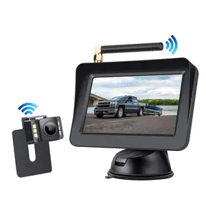 wholesale Wireless Car rear view camera waterproof reversing cameras backup aid for truck bus RV 4.3 INCH