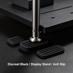 Patins en mousse EVA noirs fins et discrets, antidérapants et stables, pour la protection des présentoirs de vente au détail et des pièces métalliques. - Product Image 3