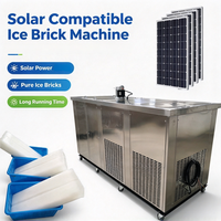 Machine à briques de glace industrielle de 1 tonne pour refroidir l'environnement, machine à glace en briques, blocs de glace frais pour fruits et fruits de mer, haute efficacité