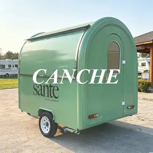 Remorque alimentaire mobile entièrement équipée avec bar à café, barbecue, snacks, bonbons et burgers, barre de remorquage résistante à la rouille - Product Image 1
