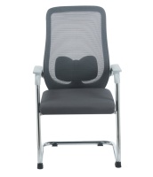 Chaise de bureau exécutive ergonomique contemporaine en tissu noir à prix d'usine, entièrement en maille, avec pieds en acier inoxydable