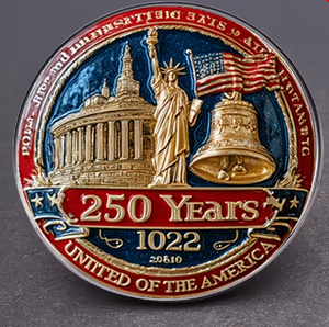 Moneta Commemorativa 250° Anniversario dell'<span class=keywords><strong>Aquila</strong></span> Calva Dipinta, Regalo Aziendale, Souvenir, Artigianato in Metallo, Moneta da Collezione - Product Image 6