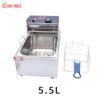 Friteuse commerciale à 2 réservoirs 220V capacité électrique 5.5L pour restaurant et magasin d'alimentation pour chips de pomme de terre poisson KFC poulet frit
