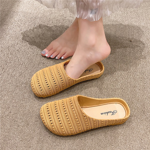 Chanclas de verano con lazo, estilo nuevo para mujer, aptas para uso en exteriores e interiores, en casa y en la playa. - Product Image 3