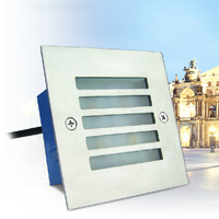 Lampe murale encastrée en acier inoxydable durable, étanche IP65, éclairage LED pour marches d'escalier