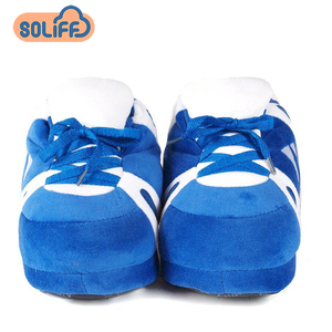Dropshipping Women Winter Stripe Slippers Unisex Warm Home Slippers Women <strong>Green</strong> Indoor Snug Sneaker Warm House Floor <strong>Slides</strong> - Product Image 1