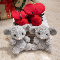 Poupée en peluche mignonne de coccinelle rouge souris créative jouets en peluche animaux simulés créatifs pour enfants cadeau créatif