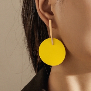 Orecchini a farfalla lunghi rotondi geometrici a forma di ventaglio a forma di ventaglio alla moda di vendita calda all'ingrosso ins all'ingrosso - Product Image 4