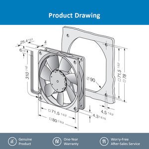 ebm-papst 8414NG 24V DC 80mm Axial Cooling Fan High Airflow Industrial Equipment Cooling Fan - Product Image 4