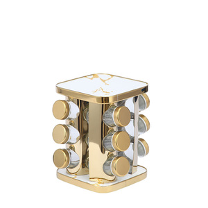 Étagère à épices rotative de luxe en acier inoxydable doré à <span class=keywords><strong>3</strong></span>/4/5 niveaux, ensemble de pots à épices multifonctionnels pour la cuisine, organisateur de <span class=keywords><strong>condiments</strong></span> - Product Image 6