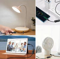 Câble de commutation USB-C, cordon de charge micro USB avec interrupteur marche/arrêt USB vers DC, câbles d'extension pour téléphone, ventilateur USB LED, etc.