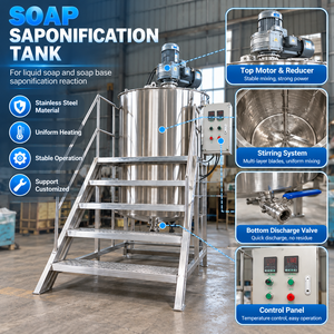 Equipo de tanque de saponificación de jabón para la producción de base de jabón a base de aceite en nuevos proyectos de fábricas de jabón - Product Image 2